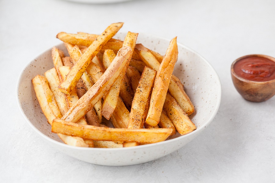 seasoned fries with organic bone broth