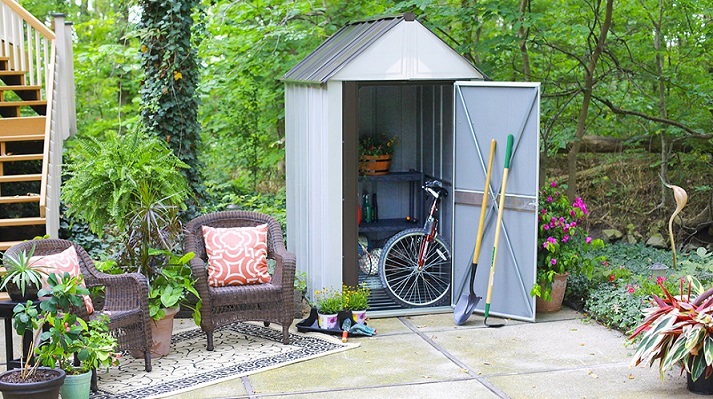 garden shed tool storage that's smaller and compact