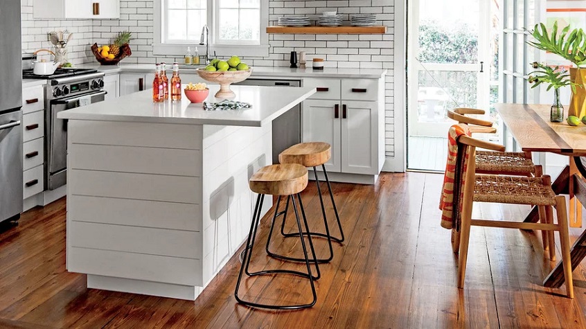 kitchen with mini bench