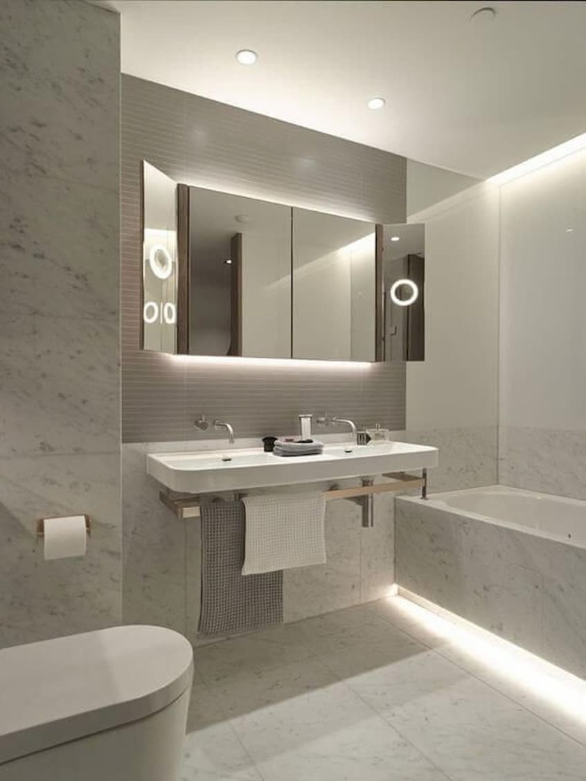 led strip lights bathroom