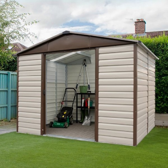 shed with garden tools