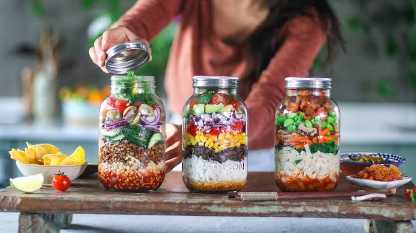 food in a jar