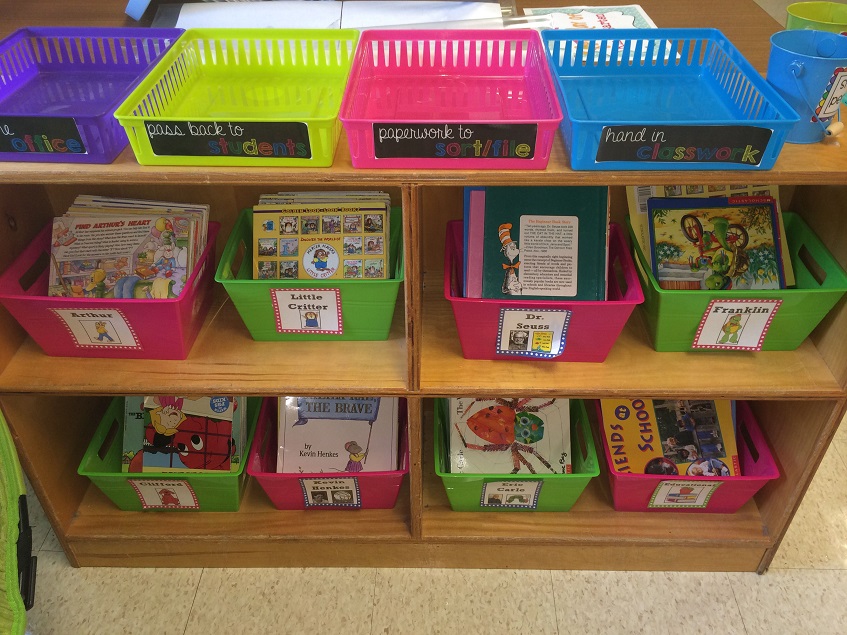 classroom supplies containers