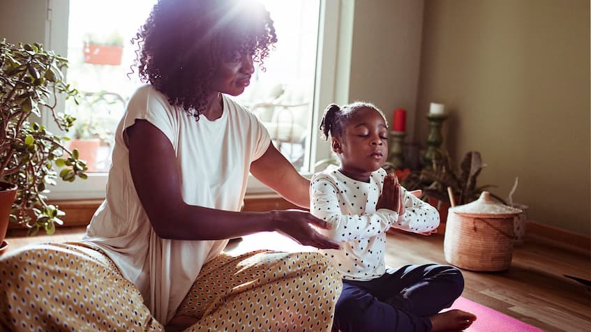 Mother implementing therapy on her child with ADHD