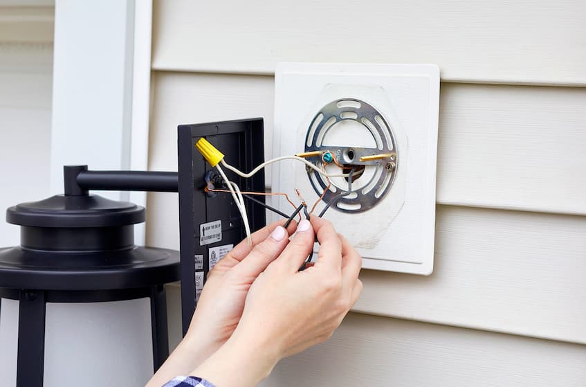 Installing exterior lighting