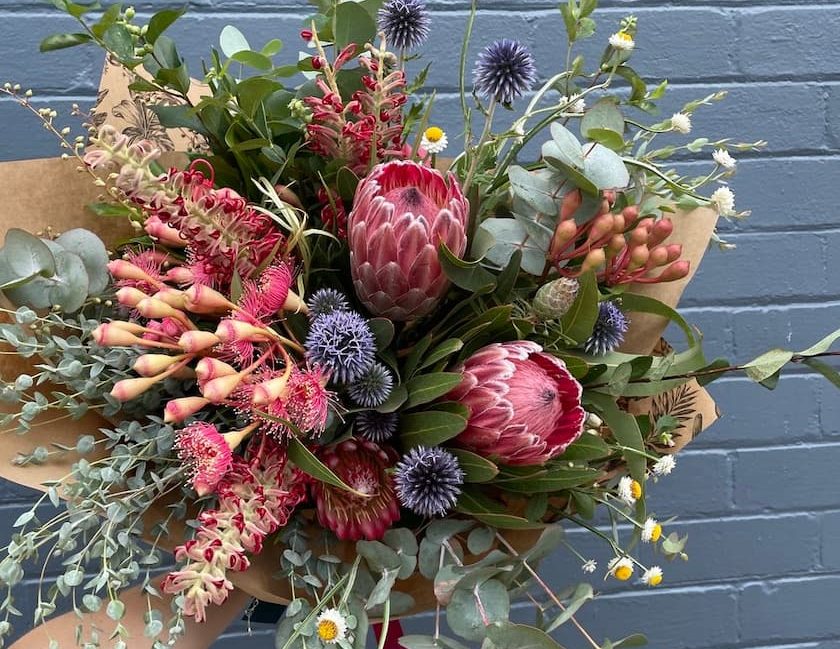 Native australian flowers bouquet