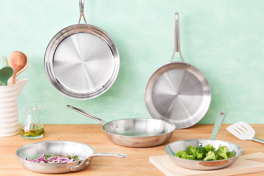 stainless steel frying pans