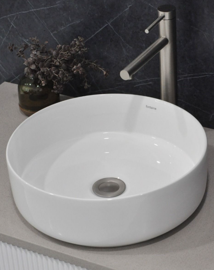 Joslin 1500 Fluted Curved Matte White Vanity